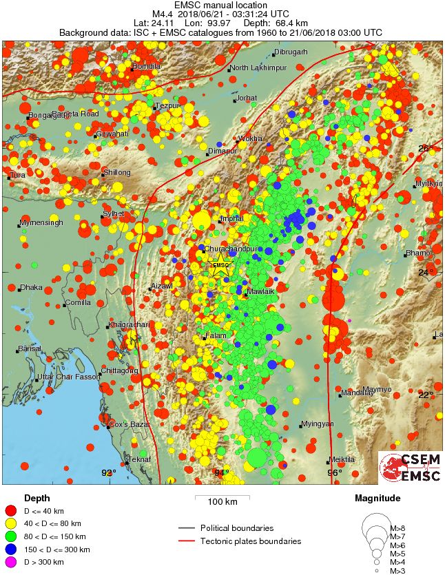 regional historical seismicity