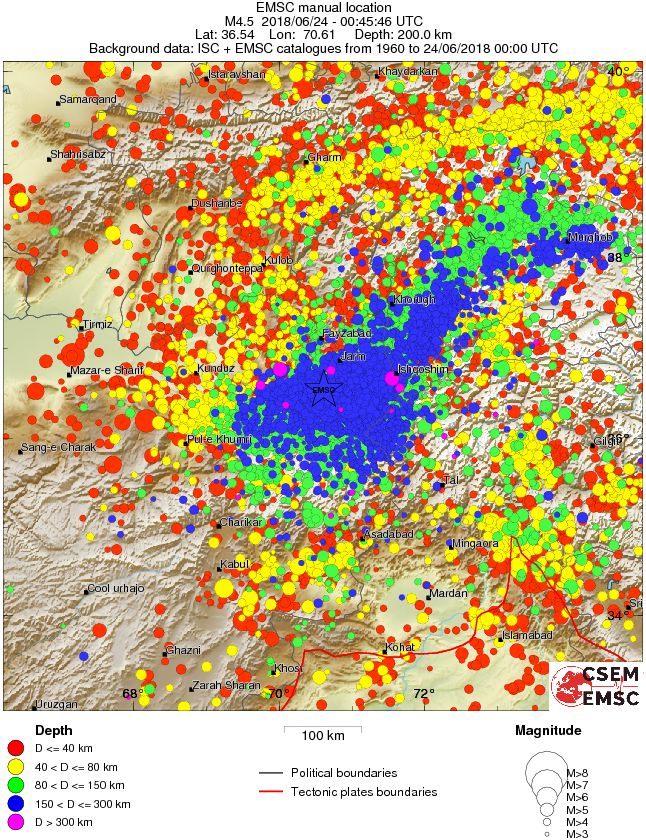 regional historical seismicity