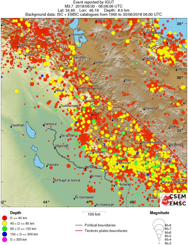 regional historical seismicity