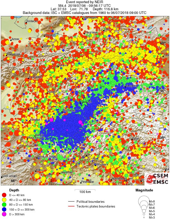 regional historical seismicity