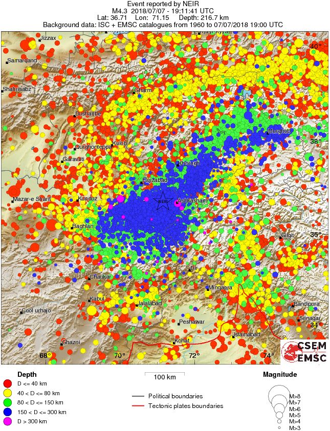 regional historical seismicity