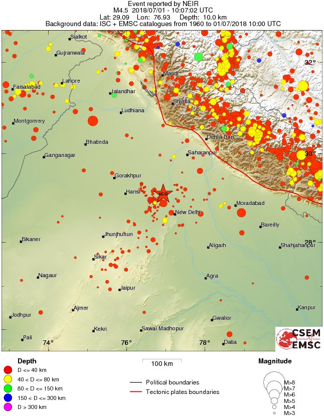 regional historical seismicity