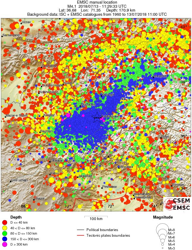 regional historical seismicity