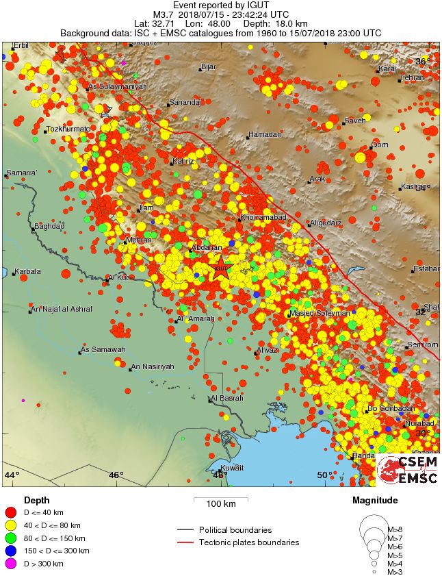 regional historical seismicity