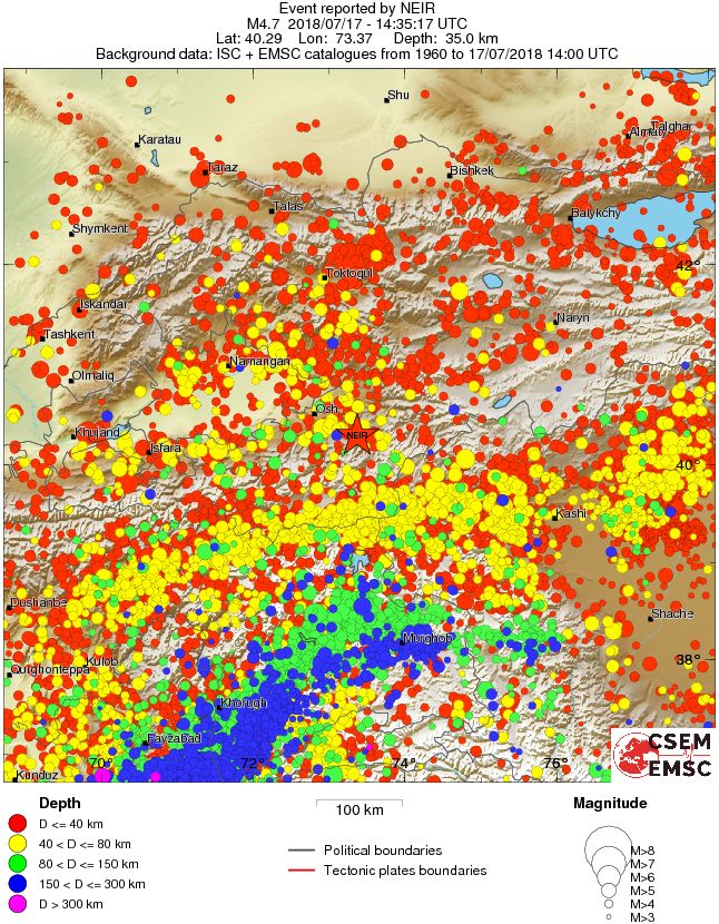 regional historical seismicity