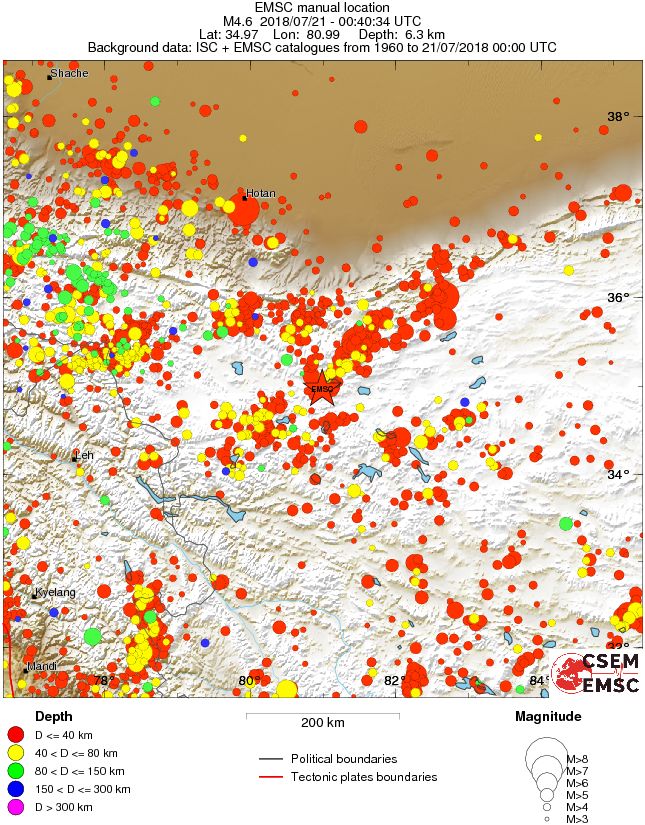 regional historical seismicity
