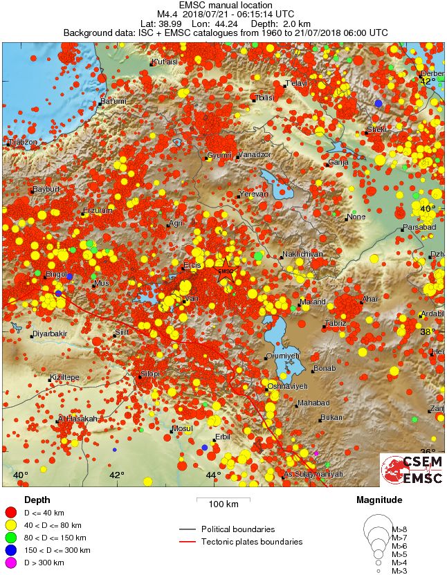 regional historical seismicity
