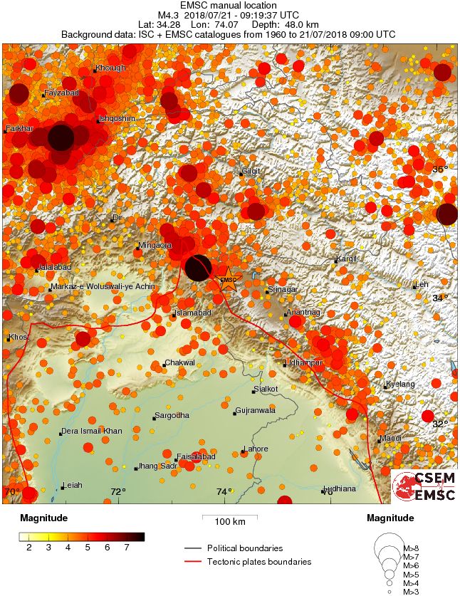 regional magnitude historical seismicity