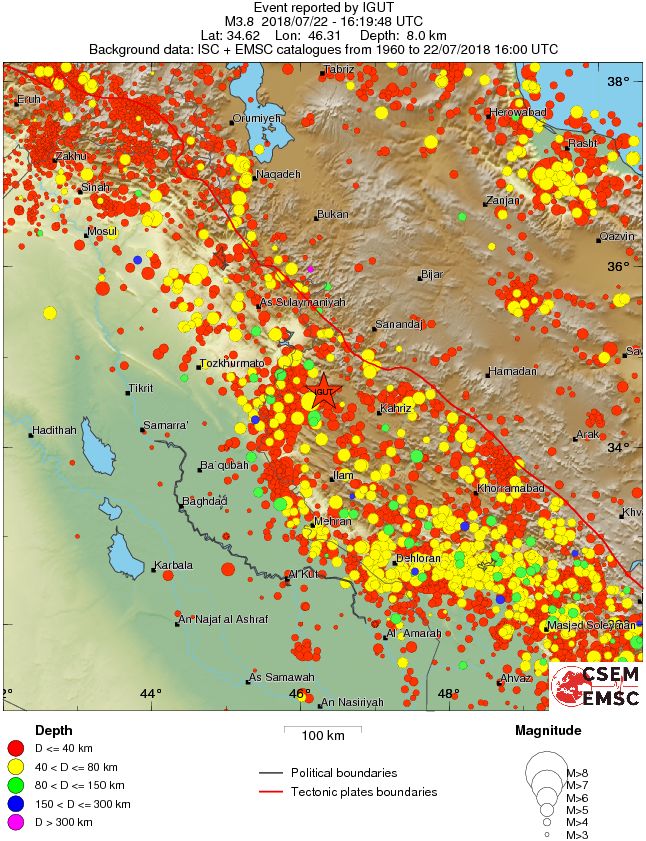 regional historical seismicity