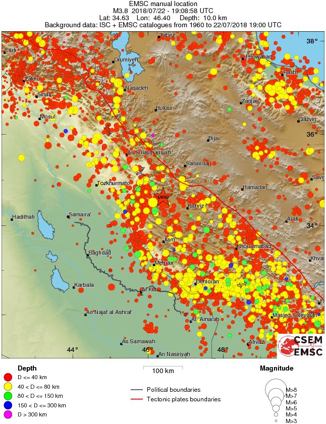 regional historical seismicity