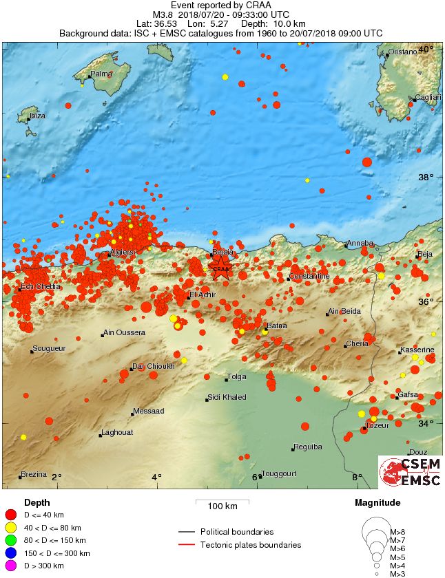 regional historical seismicity