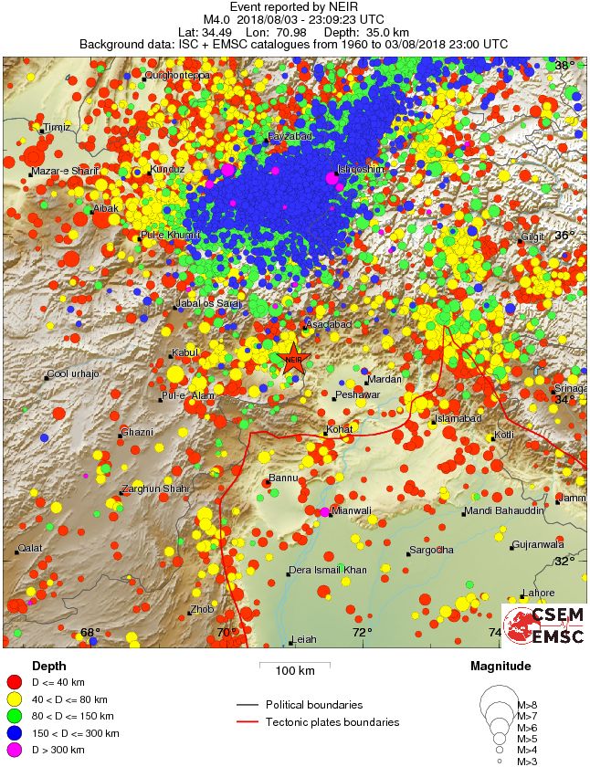 regional historical seismicity