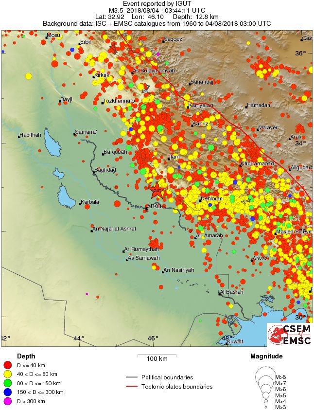 regional historical seismicity
