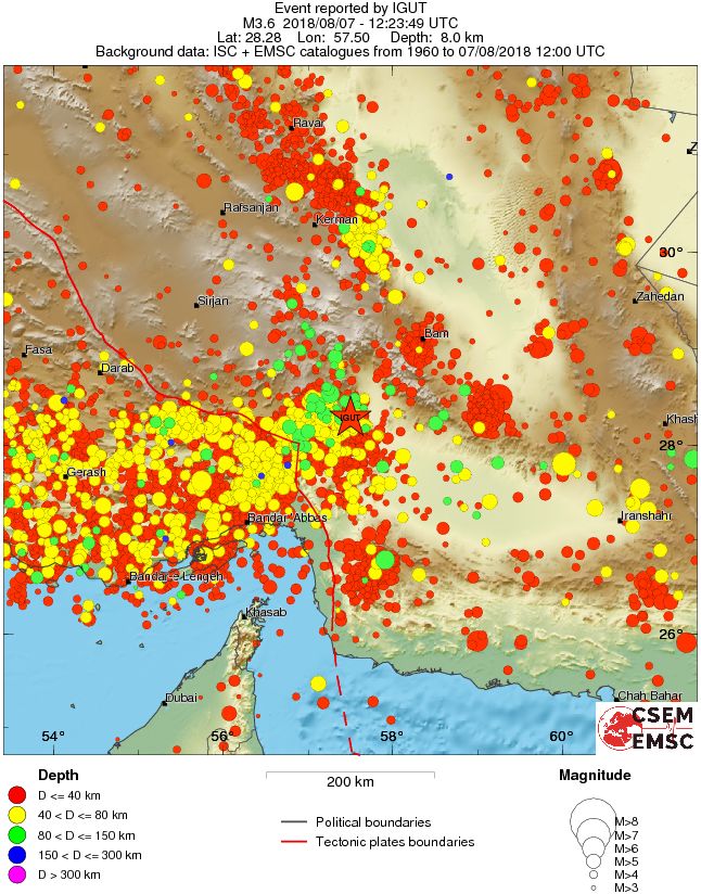 regional historical seismicity