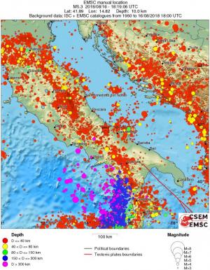 regional historical seismicity
