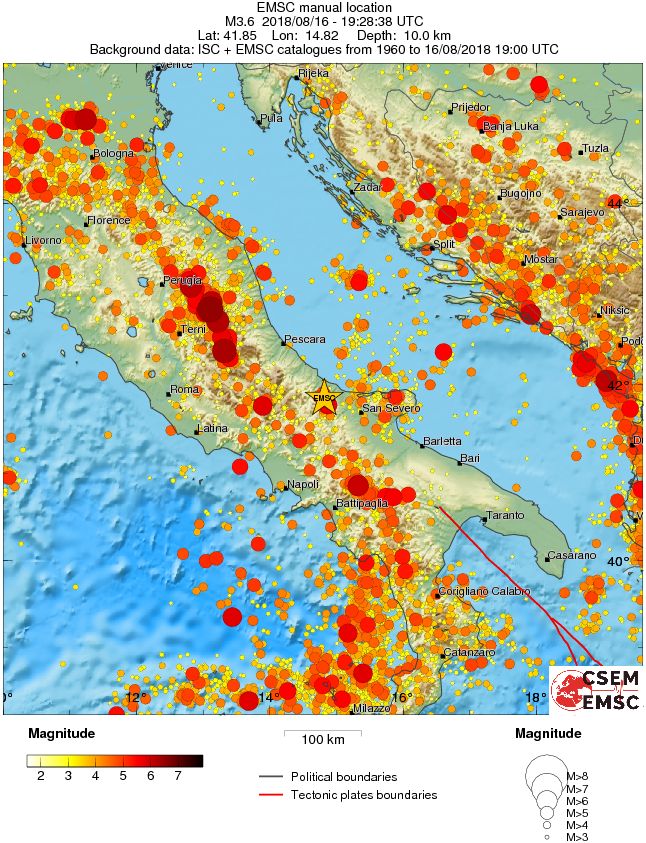 regional magnitude historical seismicity