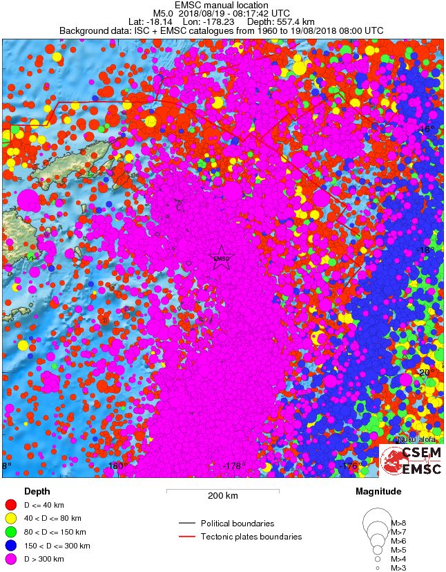 regional historical seismicity