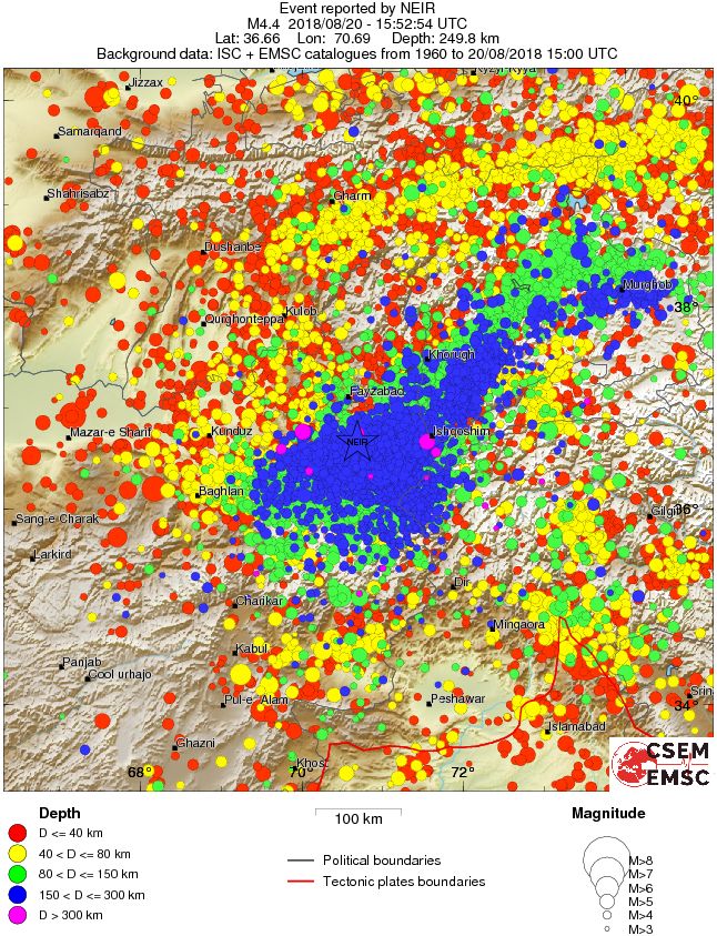regional historical seismicity