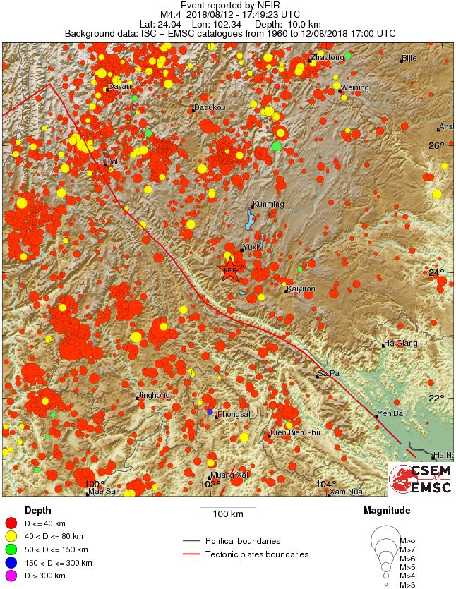 regional historical seismicity