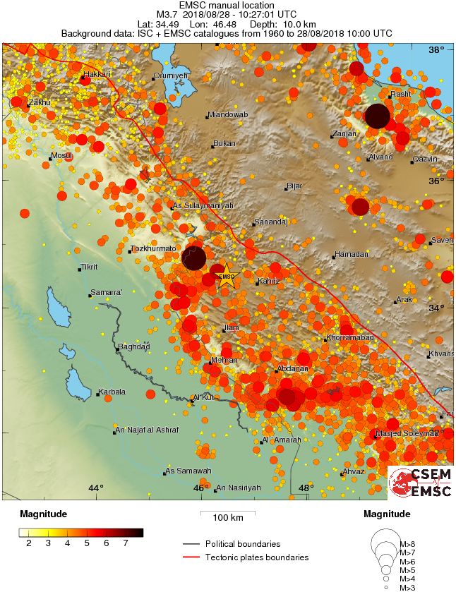 regional magnitude historical seismicity
