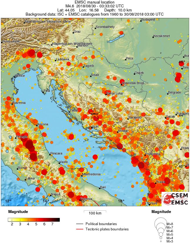 regional magnitude historical seismicity