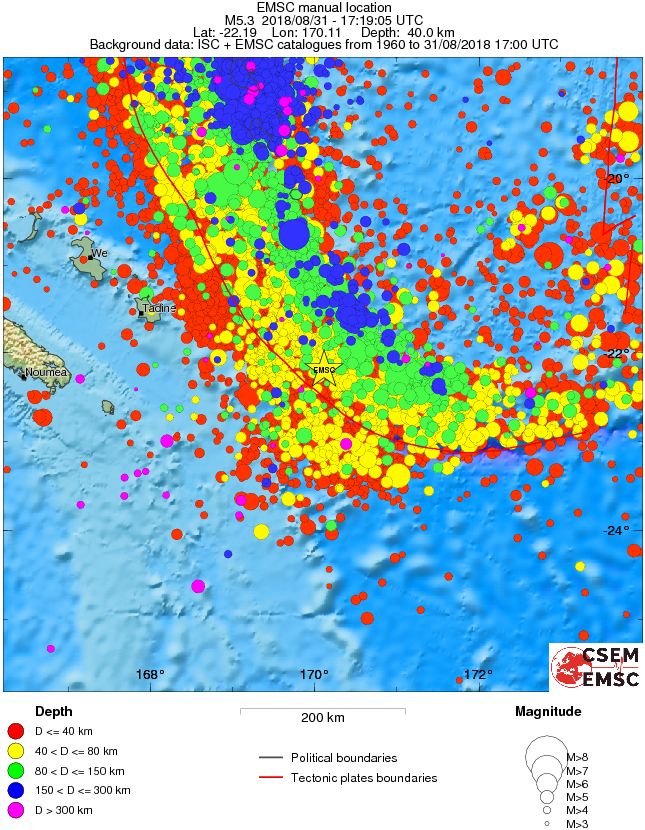 regional historical seismicity