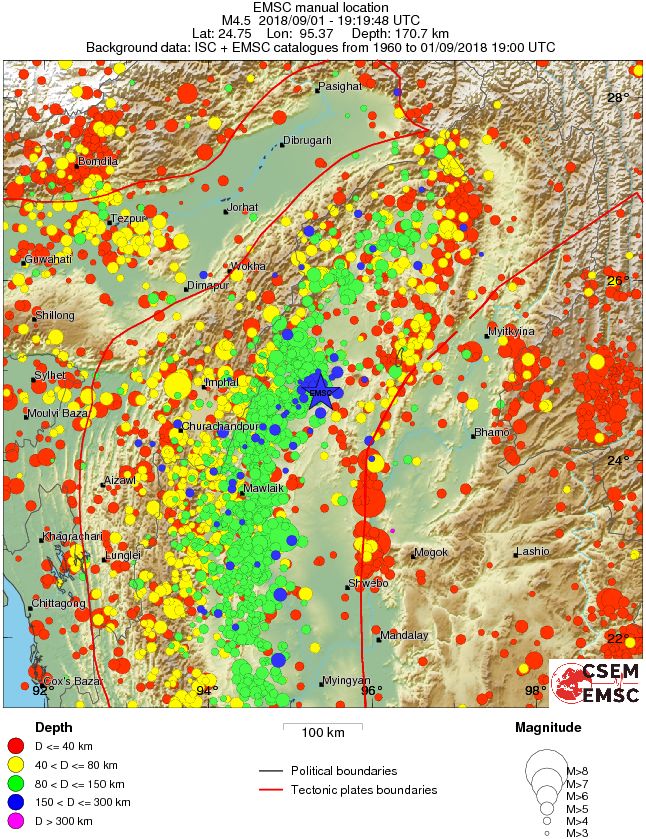 regional historical seismicity