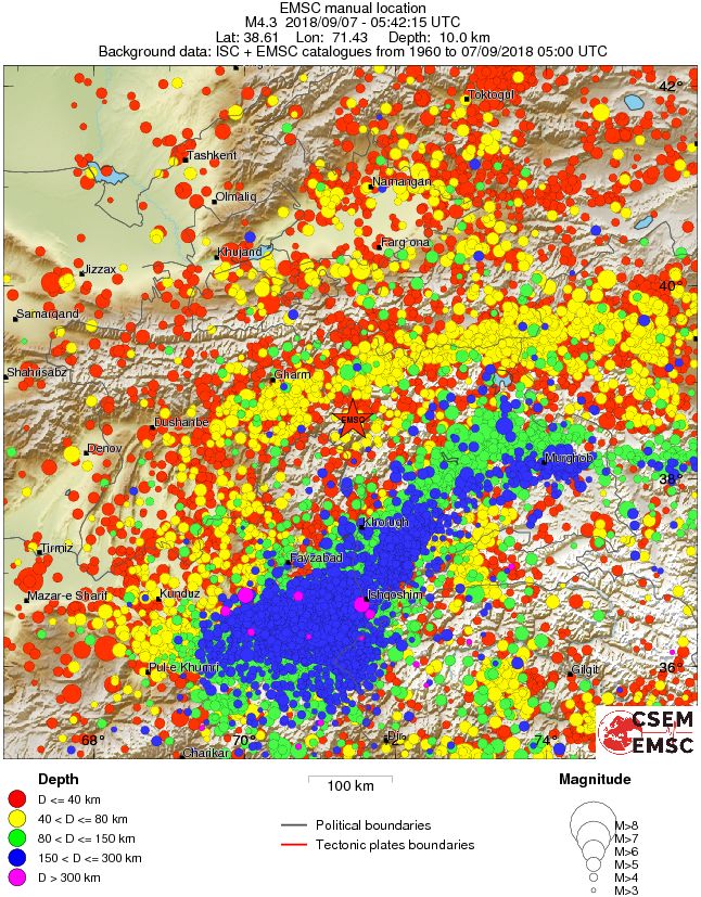 regional historical seismicity