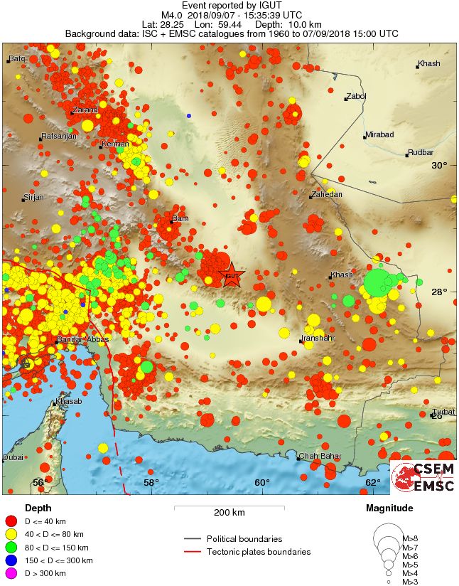 regional historical seismicity