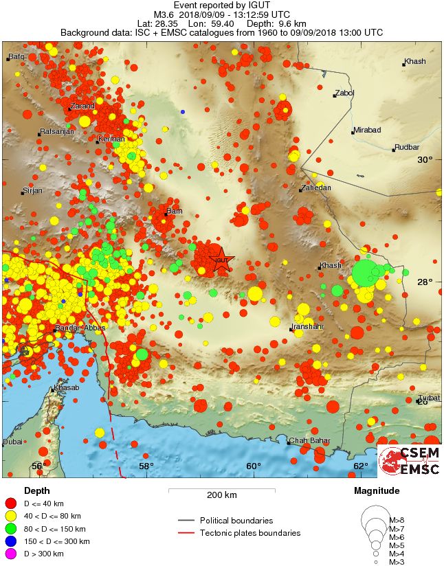 regional historical seismicity