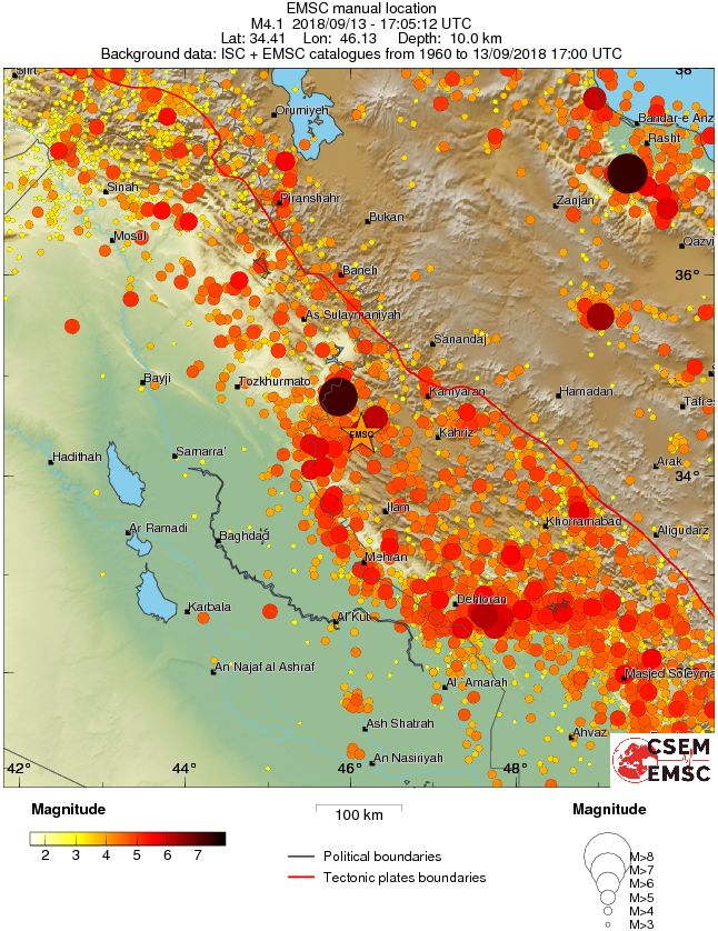 regional magnitude historical seismicity