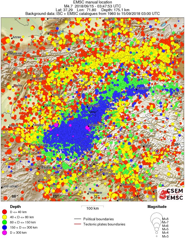 regional historical seismicity