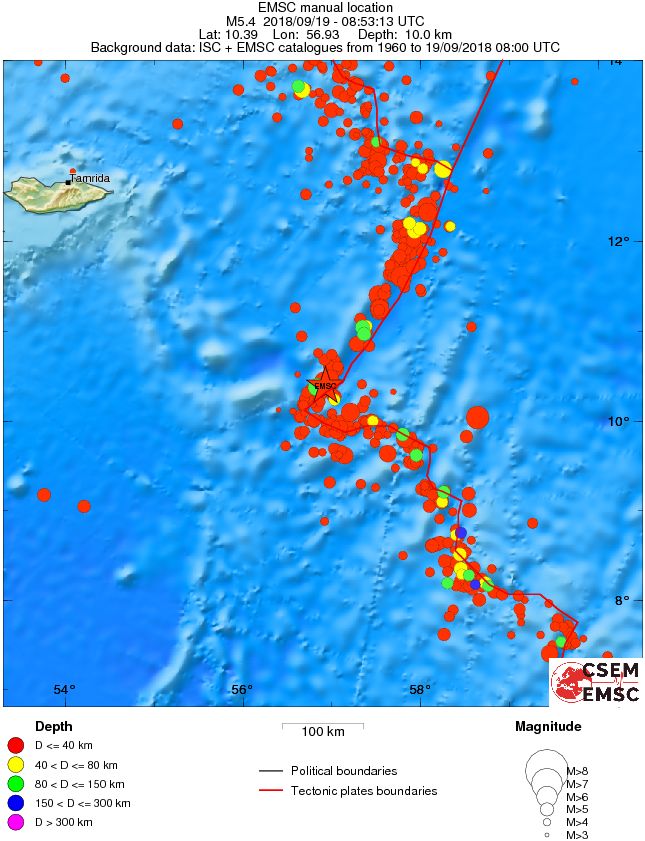 regional historical seismicity