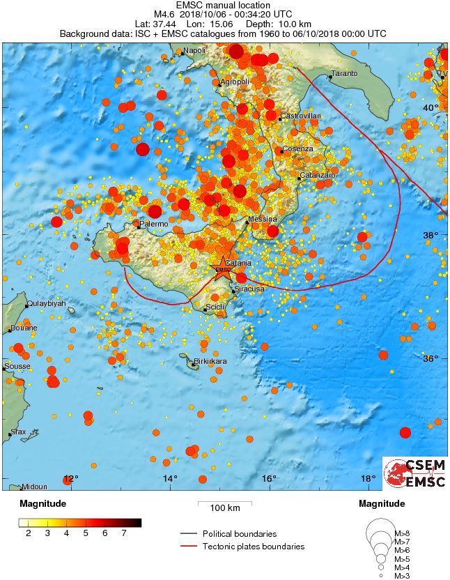 regional magnitude historical seismicity