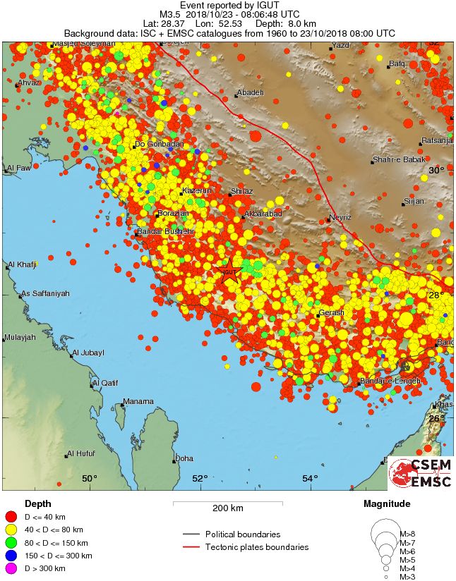 regional historical seismicity