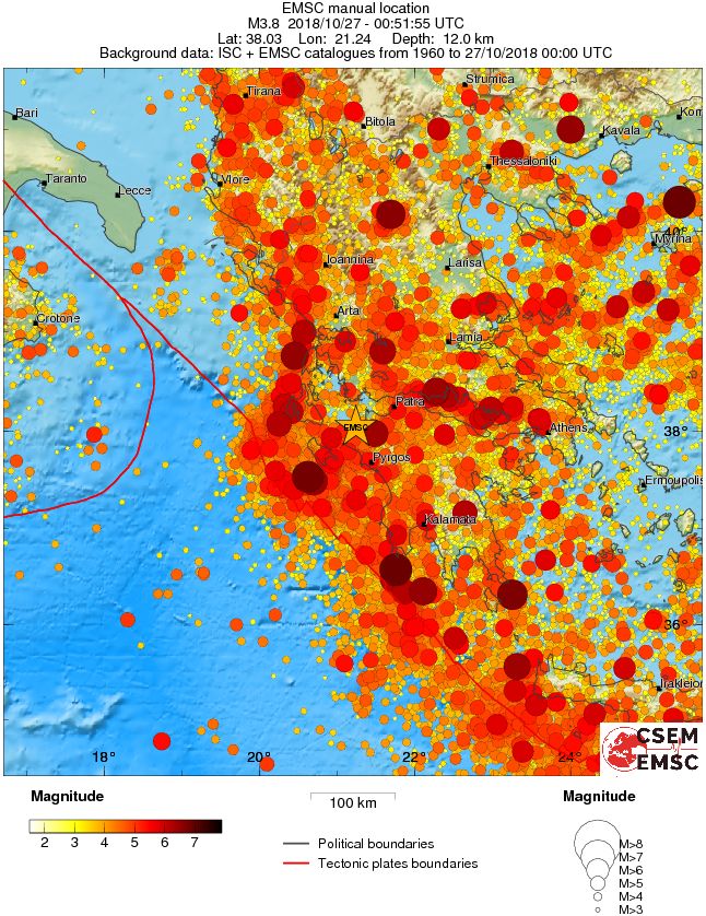 regional magnitude historical seismicity
