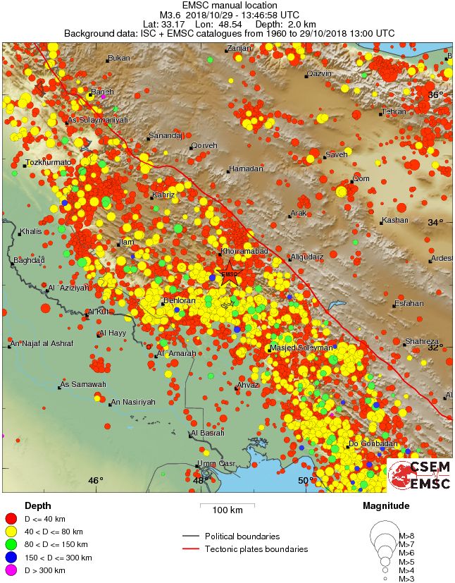 regional historical seismicity
