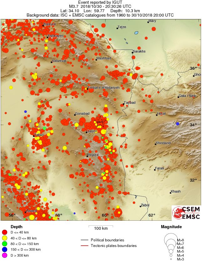 regional historical seismicity
