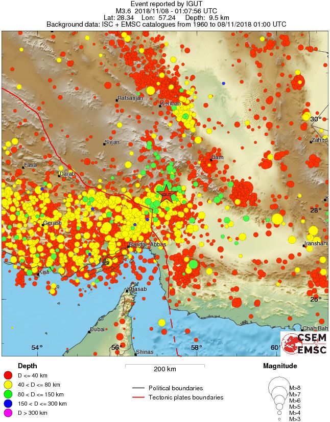 regional historical seismicity