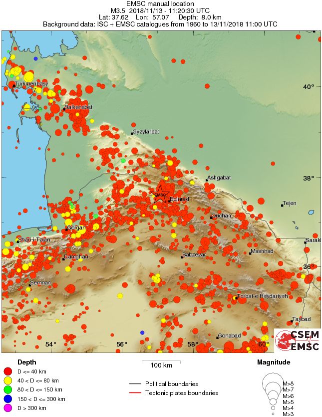 regional historical seismicity