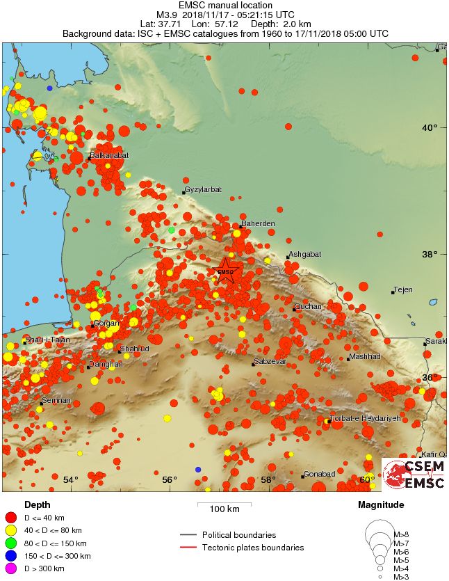 regional historical seismicity