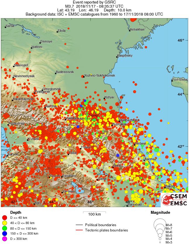 regional historical seismicity