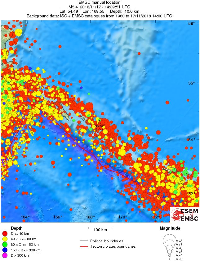 regional historical seismicity