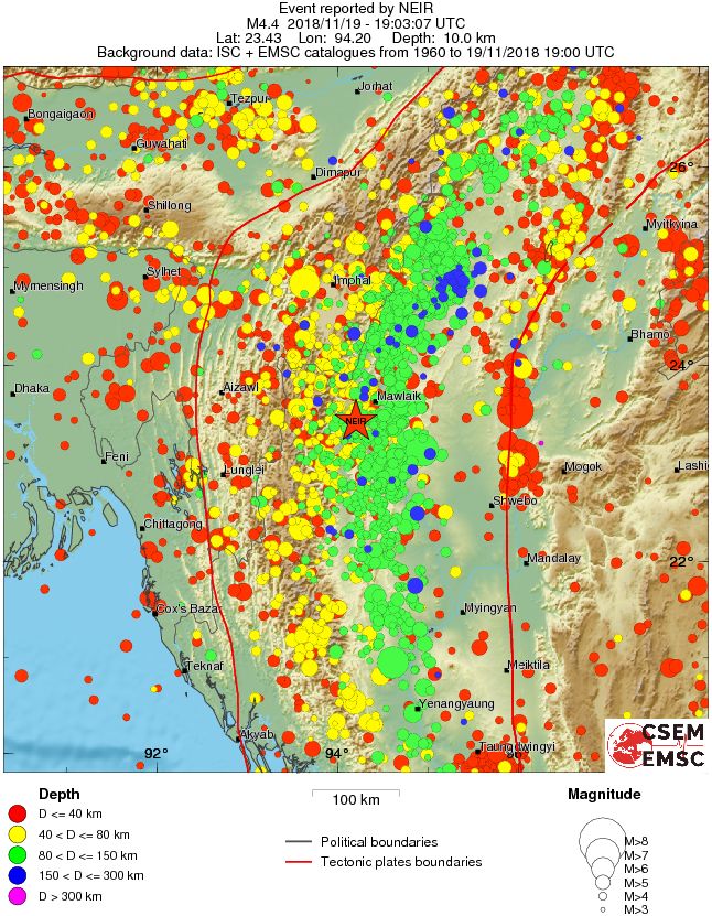 regional historical seismicity