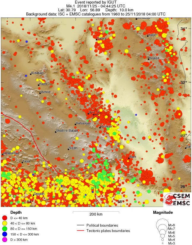 regional historical seismicity