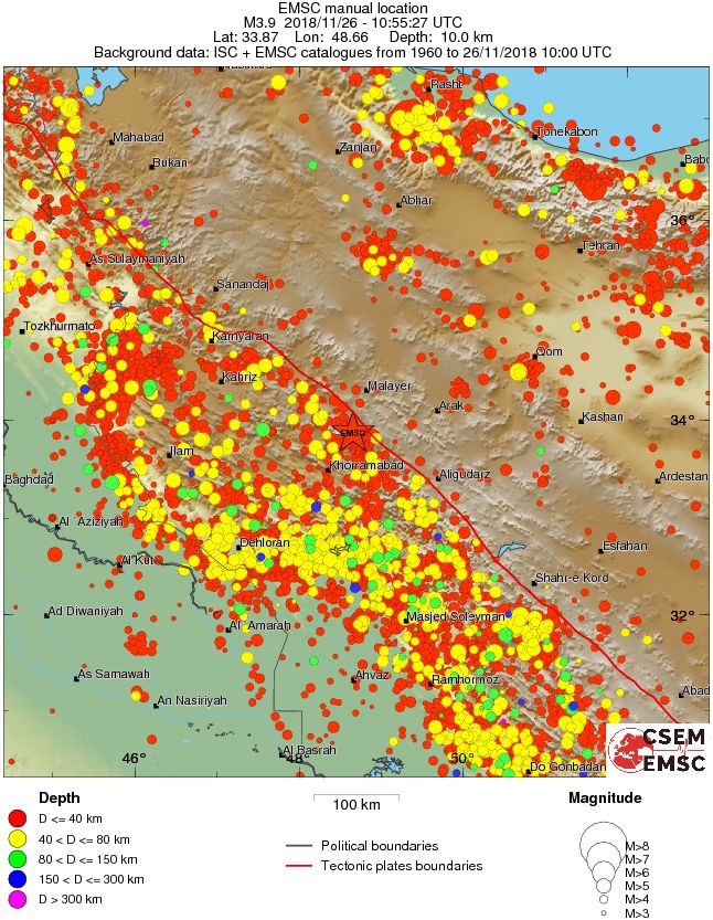 regional historical seismicity