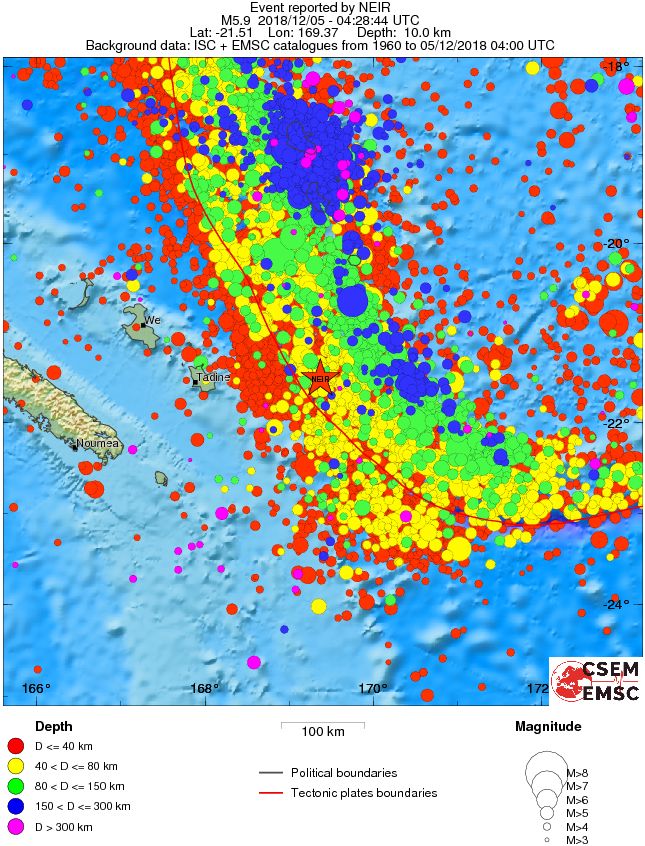 regional historical seismicity