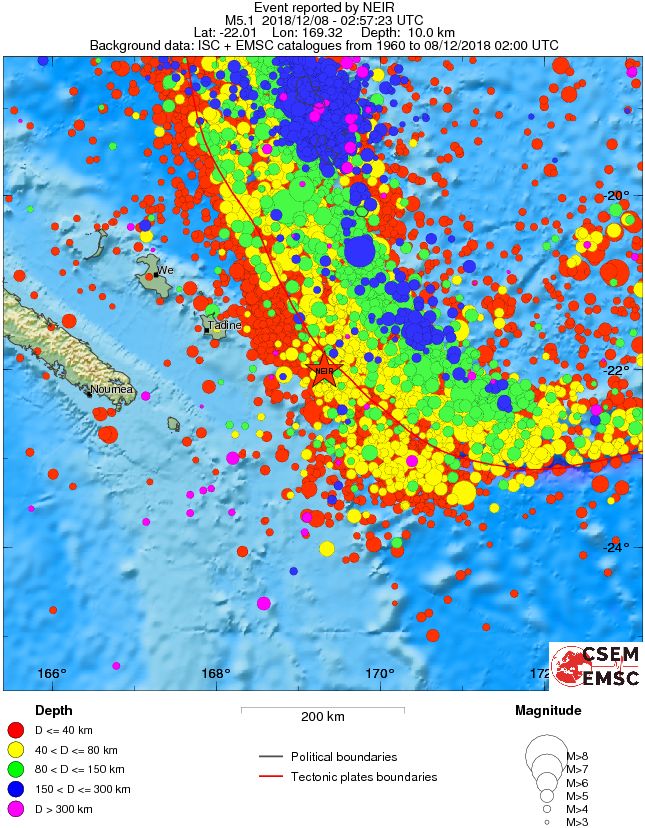 regional historical seismicity