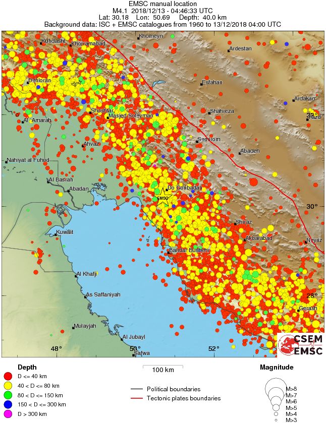 regional historical seismicity