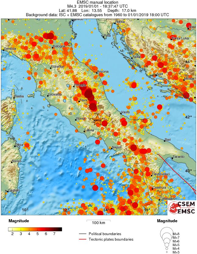 regional magnitude historical seismicity